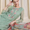 Dhiyona IE Women Floral Embroidered Kurta with Trousers & Dupatta