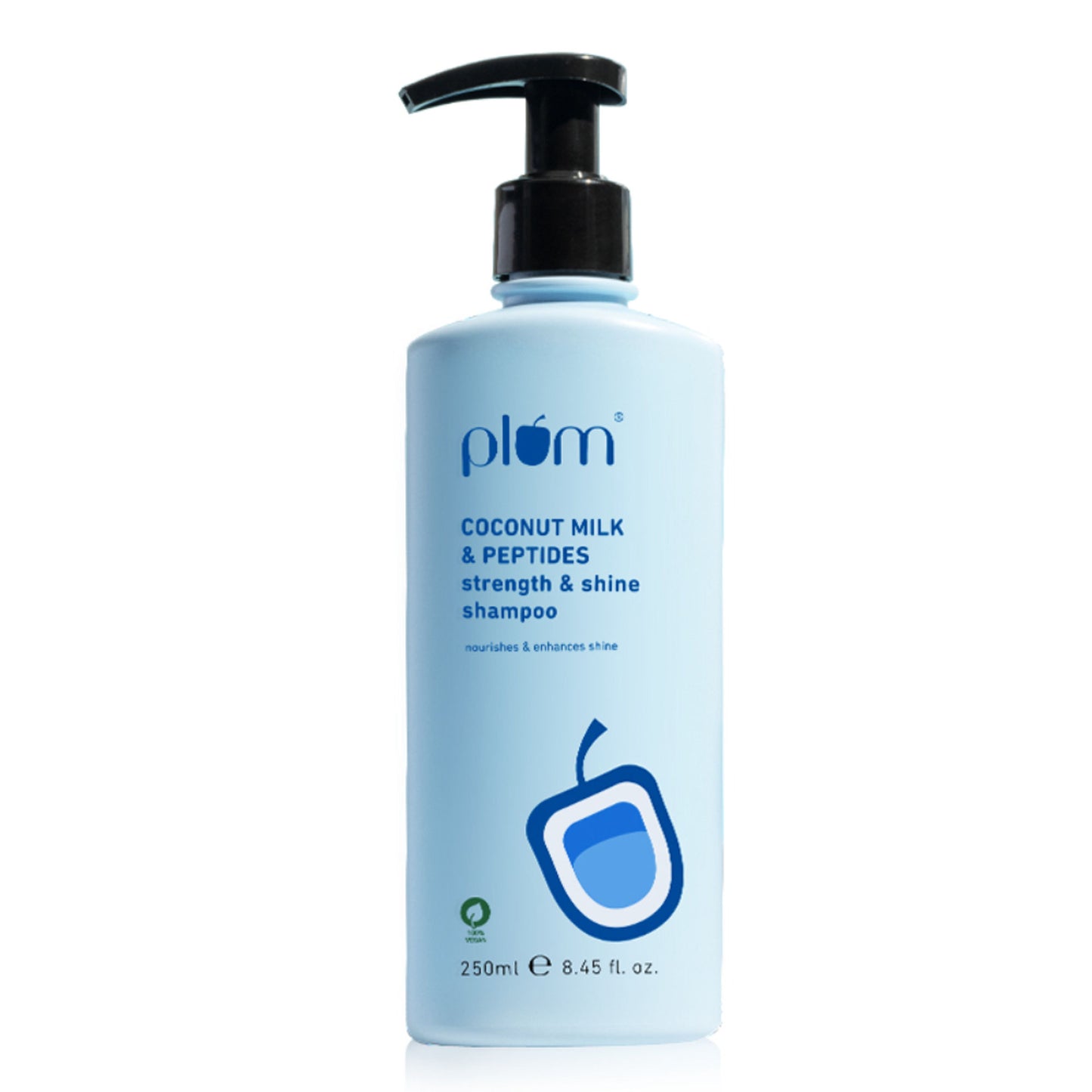 Plum Peptides Shampoo with Coconut Milk for Dry & Rough Hair 22x softer hair in 1 wash