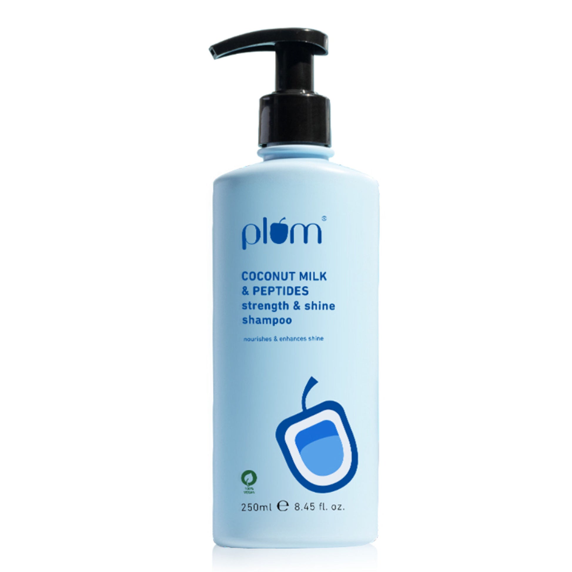 Plum Peptides Shampoo with Coconut Milk for Dry & Rough Hair 22x softer hair in 1 wash