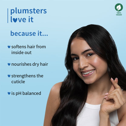 Plum Peptides Shampoo with Coconut Milk for Dry & Rough Hair 22x softer hair in 1 wash