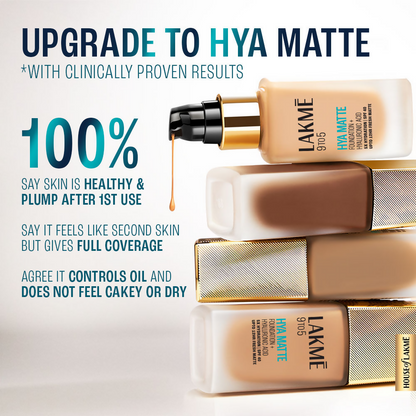 Lakme 9to5 Hya Matte Foundation + Hyaluronic Acid - Warm Natural