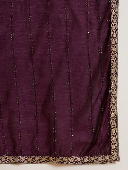 Indyancart IE Women Paisley Embroidered Regular Kurta with Trousers & With Dupatta