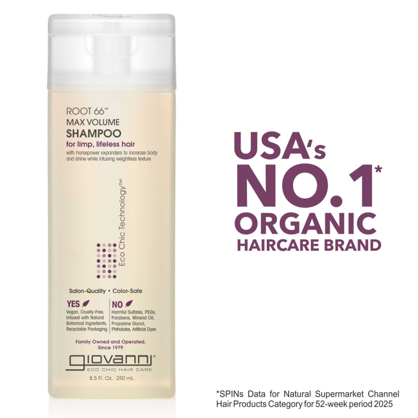 Giovanni Organic Root66 Max Volume Shampoo 250ml
