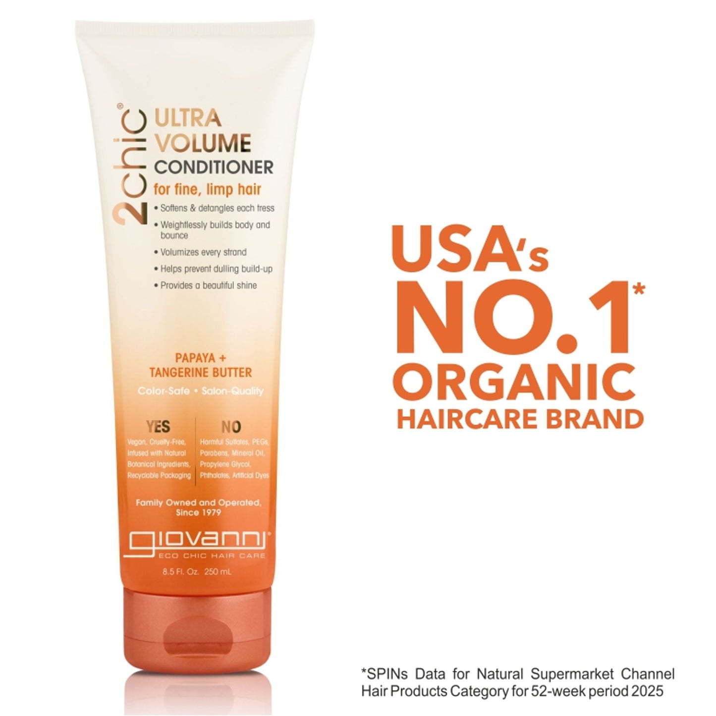 Giovanni Organic 2Chic Tangerine & Papaya Butter Ultra-Volume Conditioner