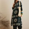 Dhiyona IE Green Floral Printed Stones & Beads Shirt Collar Straight Kurta with Salwar