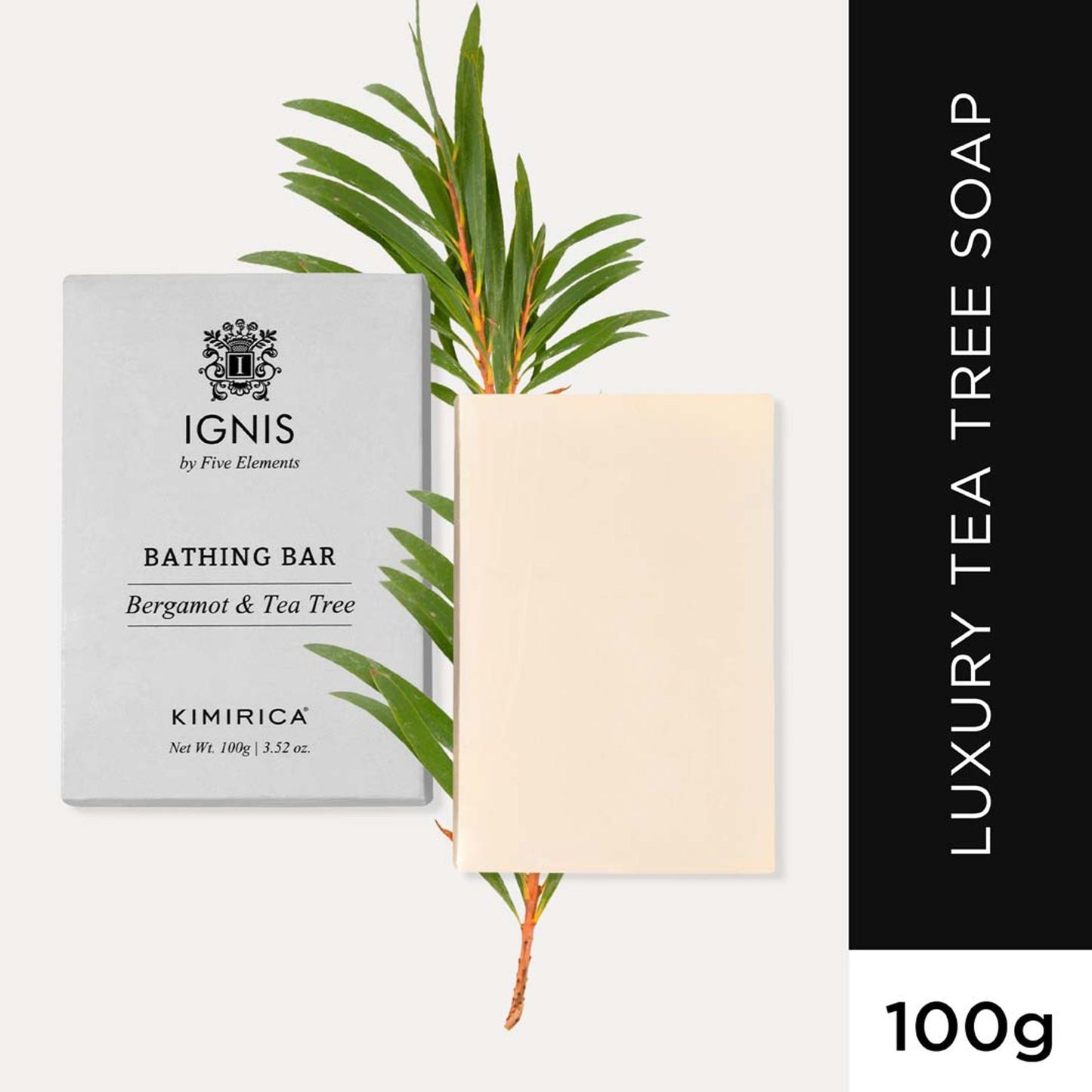 Kimirica Luxury Tea Tree Soap, Handmade Creamy Moisturizing Bathing Bar With Aloe Vera & Shea Butter