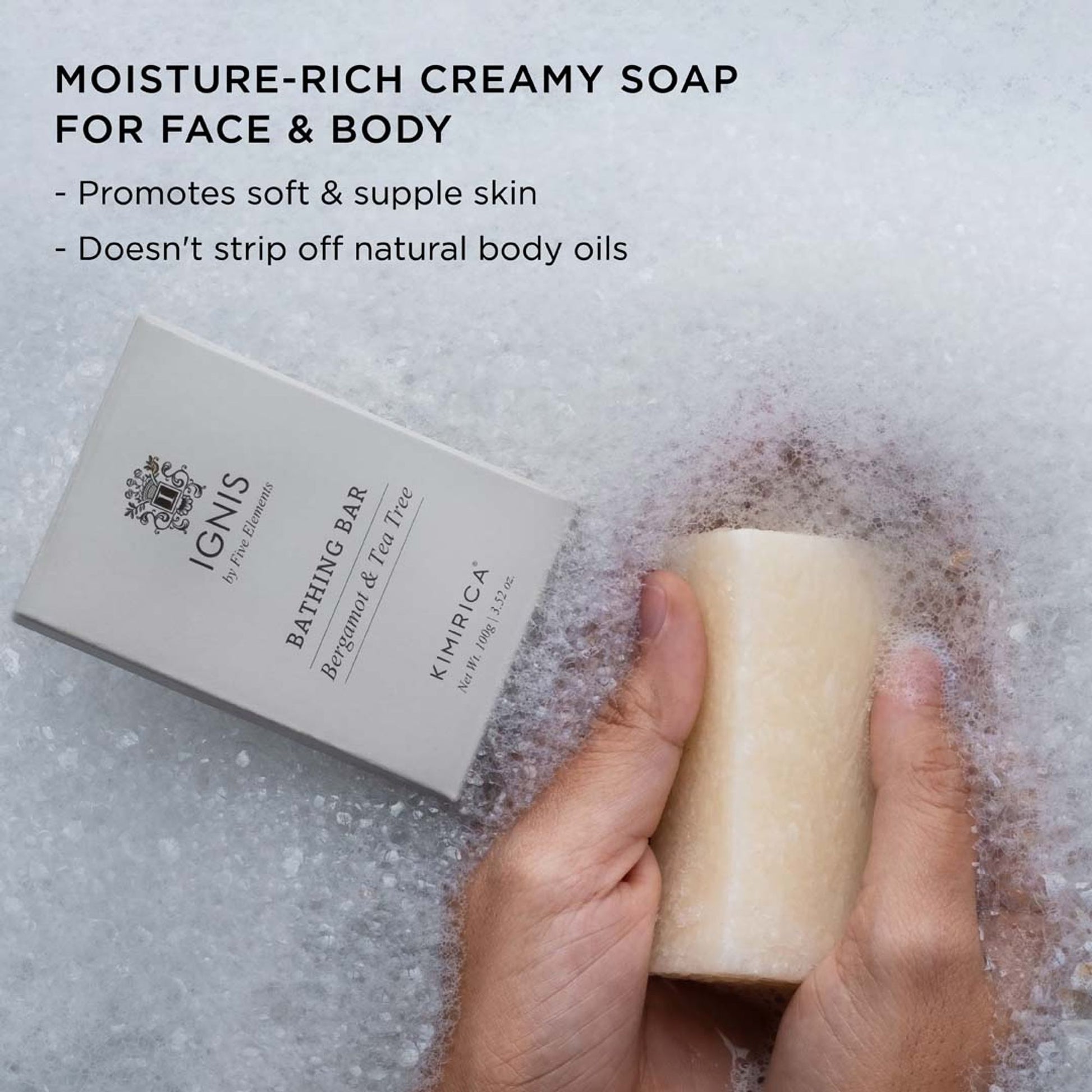 Kimirica Luxury Tea Tree Soap, Handmade Creamy Moisturizing Bathing Bar With Aloe Vera & Shea Butter