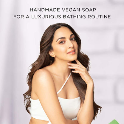 Kimirica Luxury Green Tea Soap, Handmade Refreshing Creamy Bathing Bar With Aloe Vera & Vitamin E