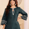 Dhiyona VA Women'sEmbroidered Straight Sequinned Kurta with Palazzos