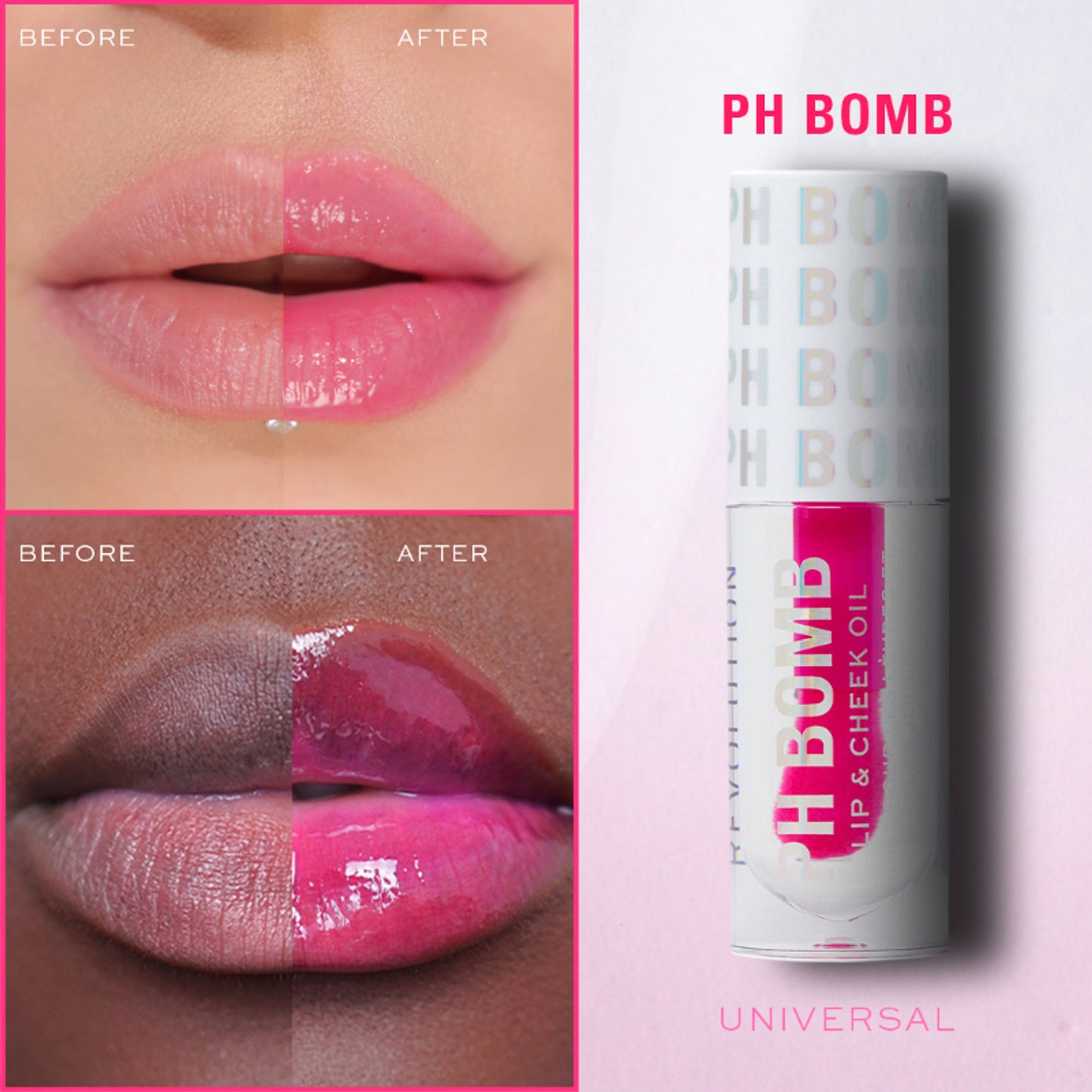Makeup Revolution Ph Bomb Lip & Cheek Oil Universal