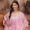 Dhiyona SN Women's Foil Print Top with Palazzos & Shrug