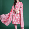 Dhiyona IE Floral Printed Pure Cotton Kurta with Trousers & Dupatta