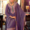 Dhiyona IE Floral Embroidered Sequinned Straight Kurta With Palazzos & Dupatta