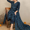 Dhiyona IE Floral Printed Pure Cotton Kurta With Trousers & Dupatta