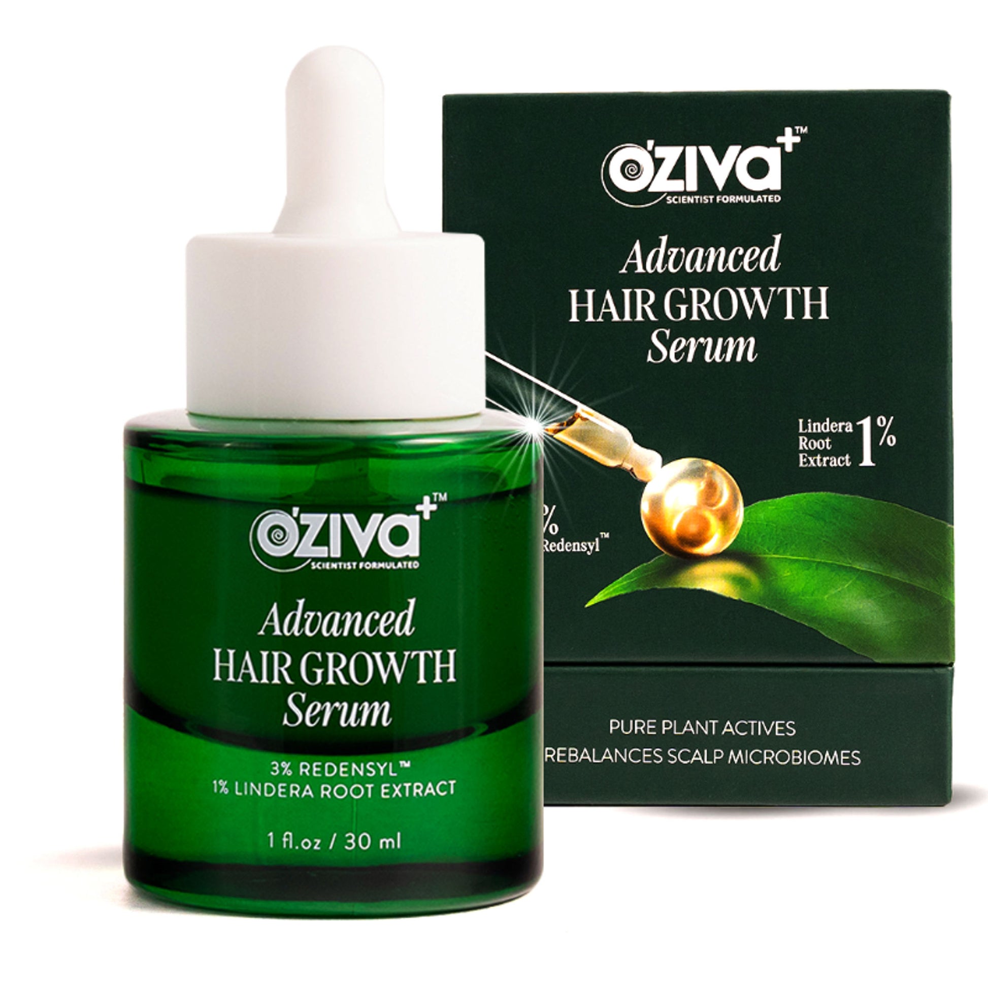 OZiva Advanced Hair Serum with Redensyl, Balances Scalp Microbiome & Reactivates Hair Growth Cycle