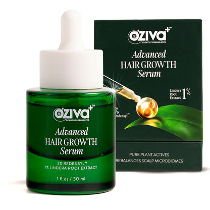 OZiva Advanced Hair Serum with Redensyl, Balances Scalp Microbiome & Reactivates Hair Growth Cycle