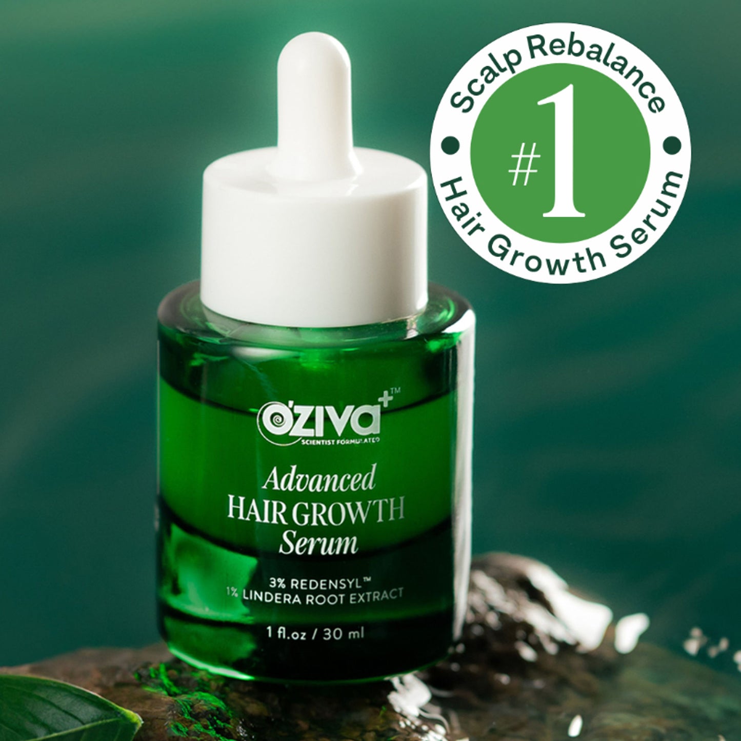 OZiva Advanced Hair Serum with Redensyl, Balances Scalp Microbiome & Reactivates Hair Growth Cycle