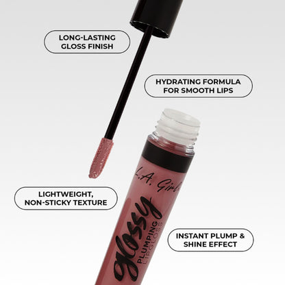L.A. Girl Glossy Plumping Lip Gloss - Plush