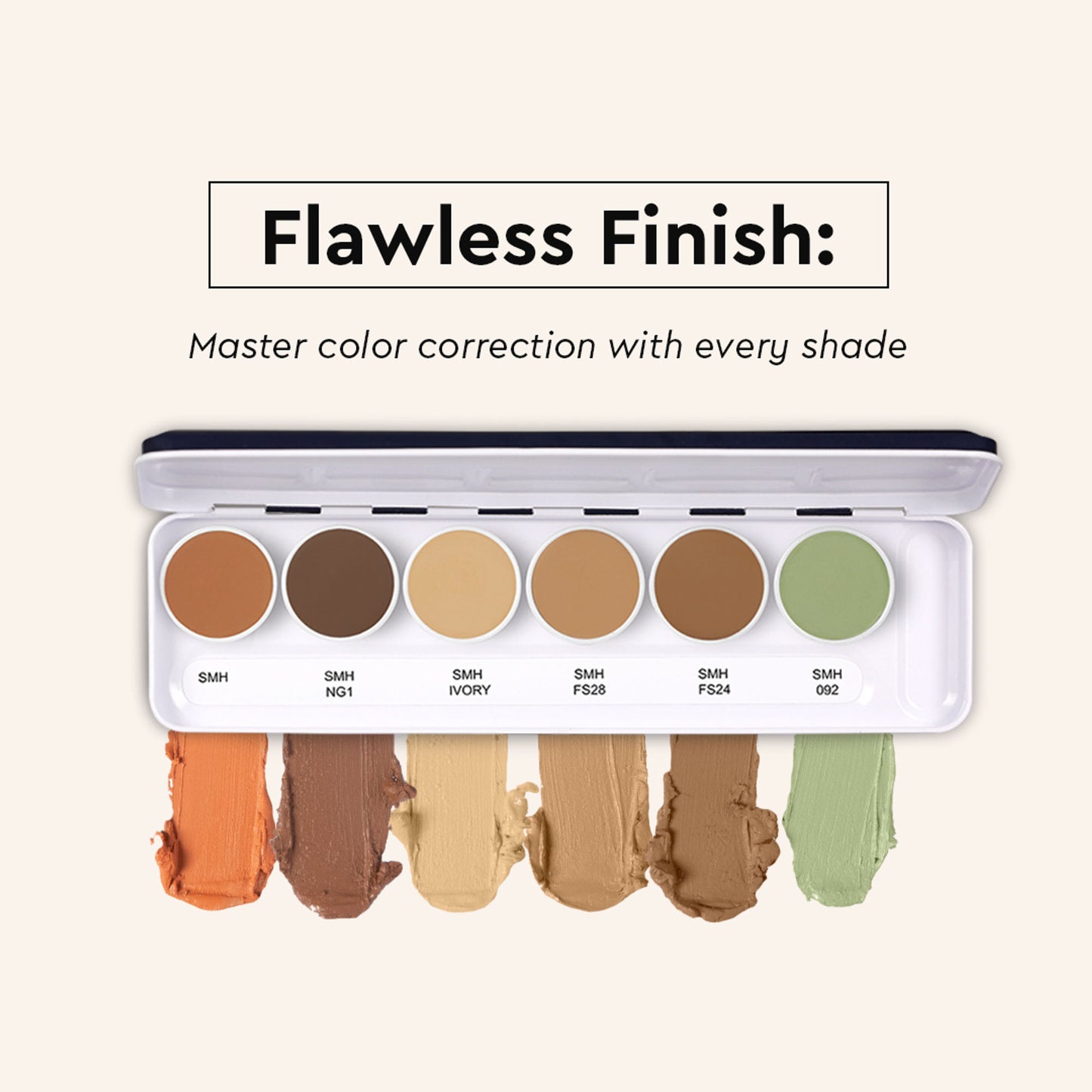 C2P Pro Foundation Ultra HD 6 in 1 Camouflage Concealer Corrector Supraemeshield Must Have Makeup Palette