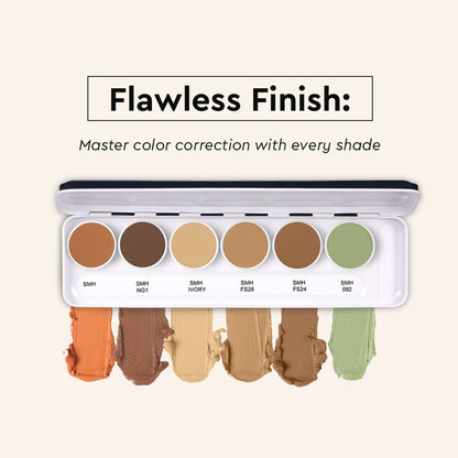 C2P Pro Foundation Ultra HD 6 in 1 Camouflage Concealer Corrector Supraemeshield Must Have Makeup Palette
