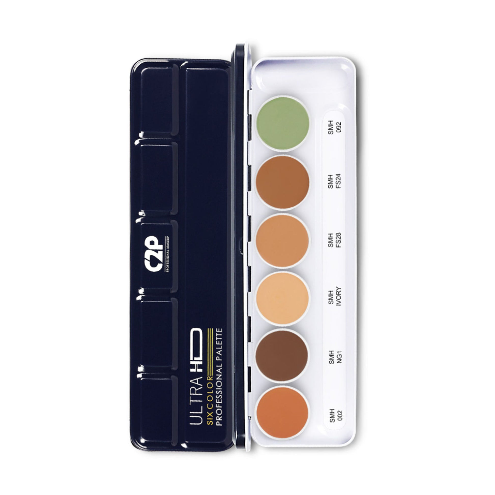 C2P Pro Foundation Ultra HD 6 in 1 Camouflage Concealer Corrector Supraemeshield Must Have Makeup Palette