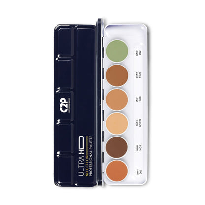 C2P Pro Foundation Ultra HD 6 in 1 Camouflage Concealer Corrector Supraemeshield Must Have Makeup Palette