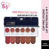 C2P Pro Studio Lip Spectrum 6 Color Cream Lipstick Palette - Neud Whisper