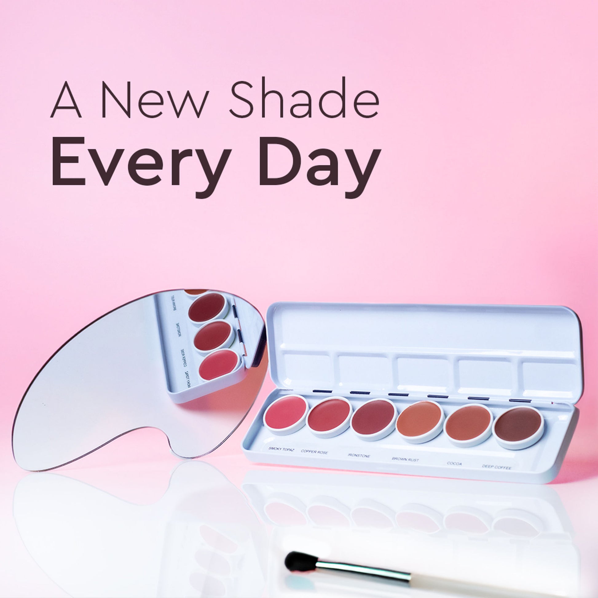C2P Pro Studio Lip Spectrum 6 Color Cream Lipstick Palette - Neud Whisper