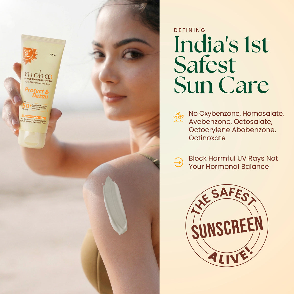 Moha Sunscreen Body Lotion SPF 50+ PA++++ New Gen Photostable