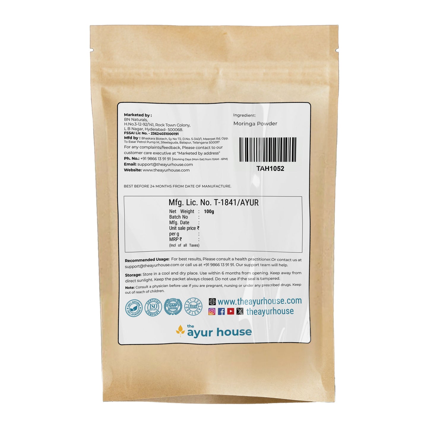 The Ayur House Moringa Powder