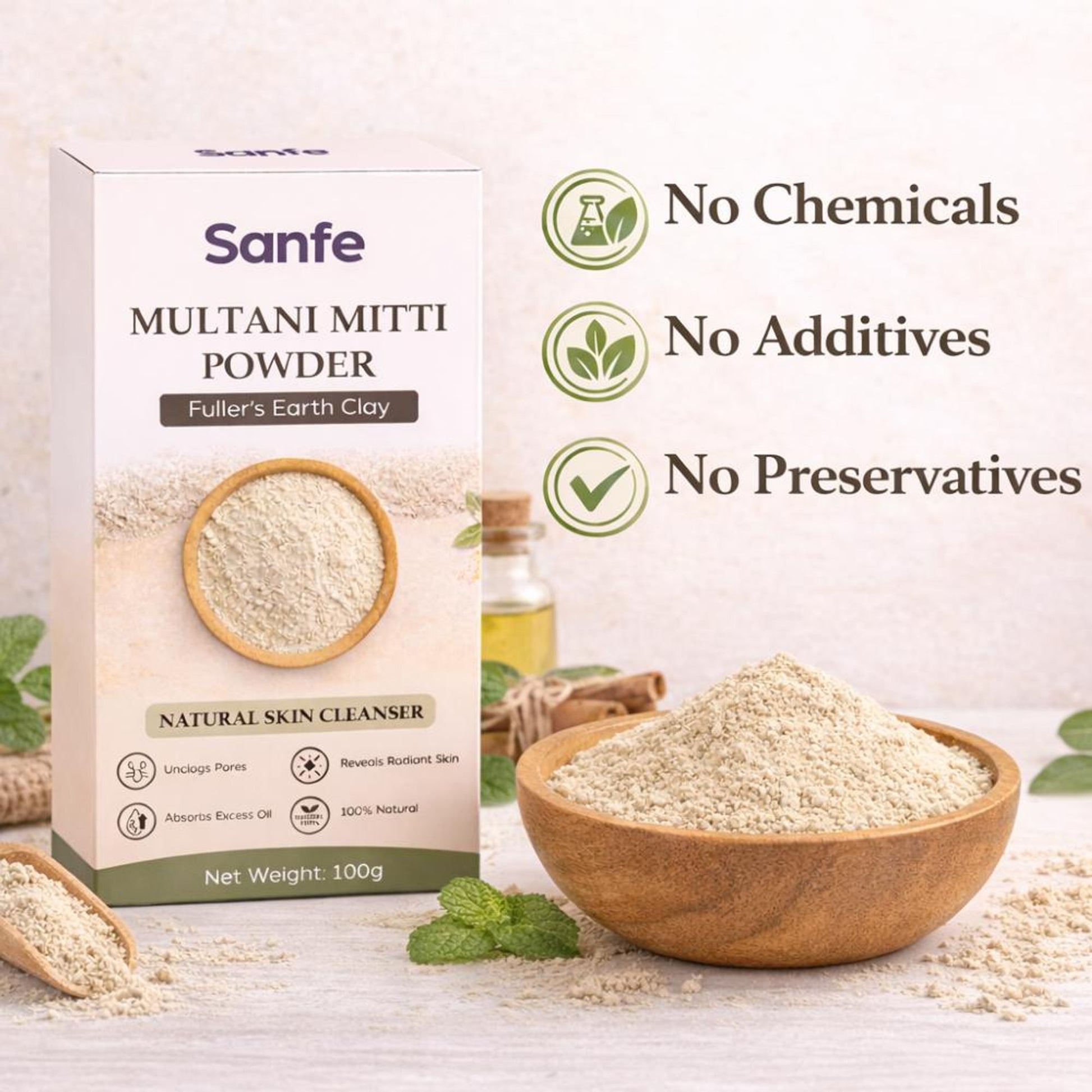 Sanfe Pureclay Multani Mitti Powder