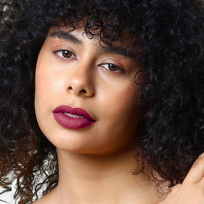 Flicka Set & Attack Liquid Lipstick Waterproof & Smudgeproof Long Lasting - 14- Dark Night