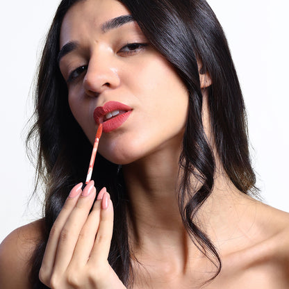 Flicka Set & Attack Liquid Lipstick Waterproof & Smudgeproof Long Lasting - 21 - Hunny Bunny