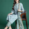 Dhiyona IE Geometric Printed Regular Pure Cotton Kurta with Trousers & Dupatta
