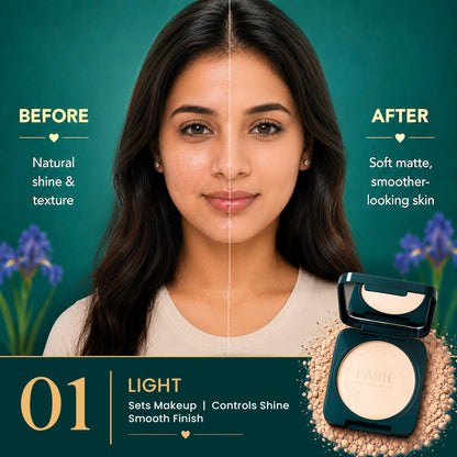 Parul Garg Beauty PARIE Oil Control Compact Powder Matte Finish & SPF 10 PA++ - Light
