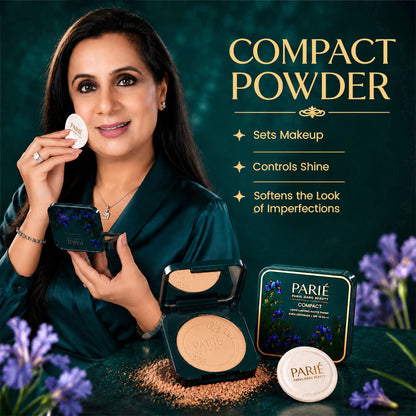 Parul Garg Beauty PARIE Oil Control Compact Powder Matte Finish & SPF 10 PA++ - Light