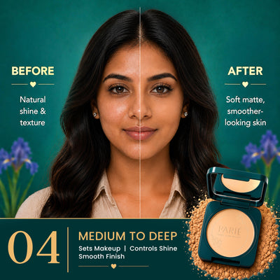 Parul Garg Beauty PARIE Oil Control Compact Powder Matte Finish & SPF 10 PA++ - Medium Deep
