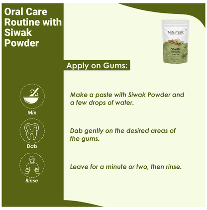 Miniature Minature Siwak (Miswak) Tooth Powder in a small container, showcasing natural herbal dental care product.