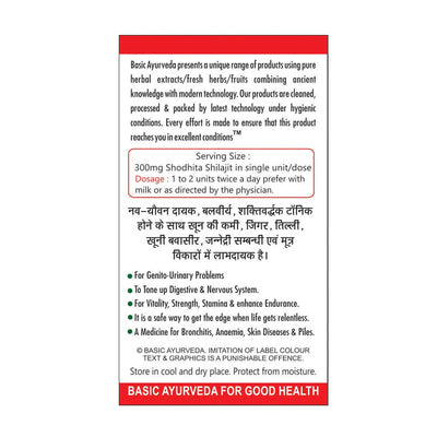 Basic Ayurveda Shodhita Sj Capsules - Limited Time Offer
