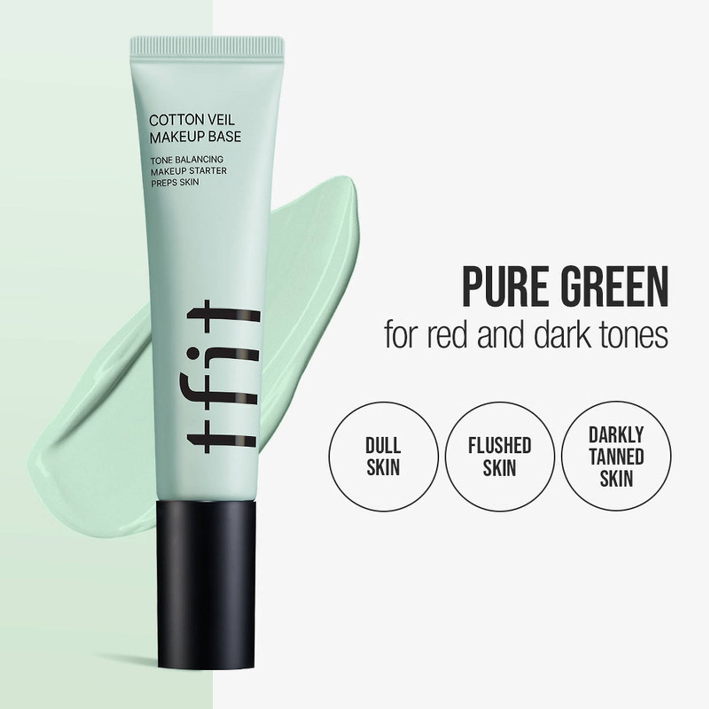 TFIT Cotton Veil Makeup Base Face Base - 01 Pure Green