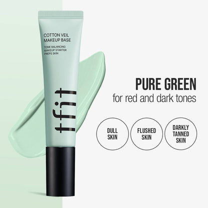 TFIT Cotton Veil Makeup Base Face Base - 01 Pure Green