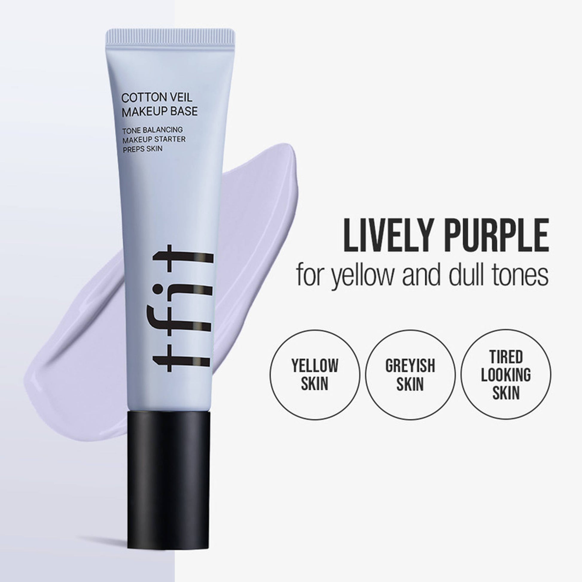 TFIT Cotton Veil Makeup Base Face Base - 02 Lively Purple