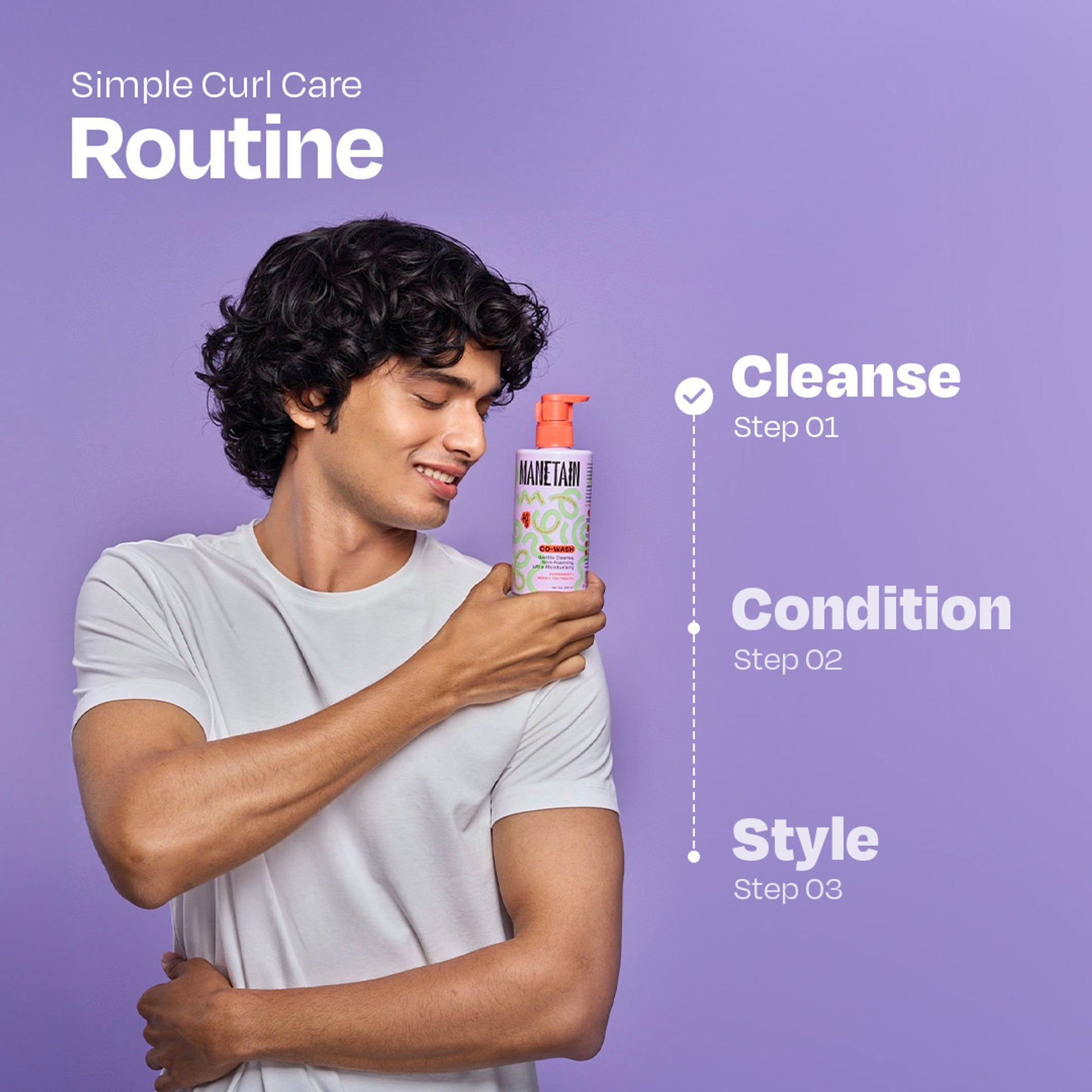 Manetain Co-Wash 2-In-1 Shampoo & Conditioner - Non-Foaming & Sulphate Free - CG Friendly