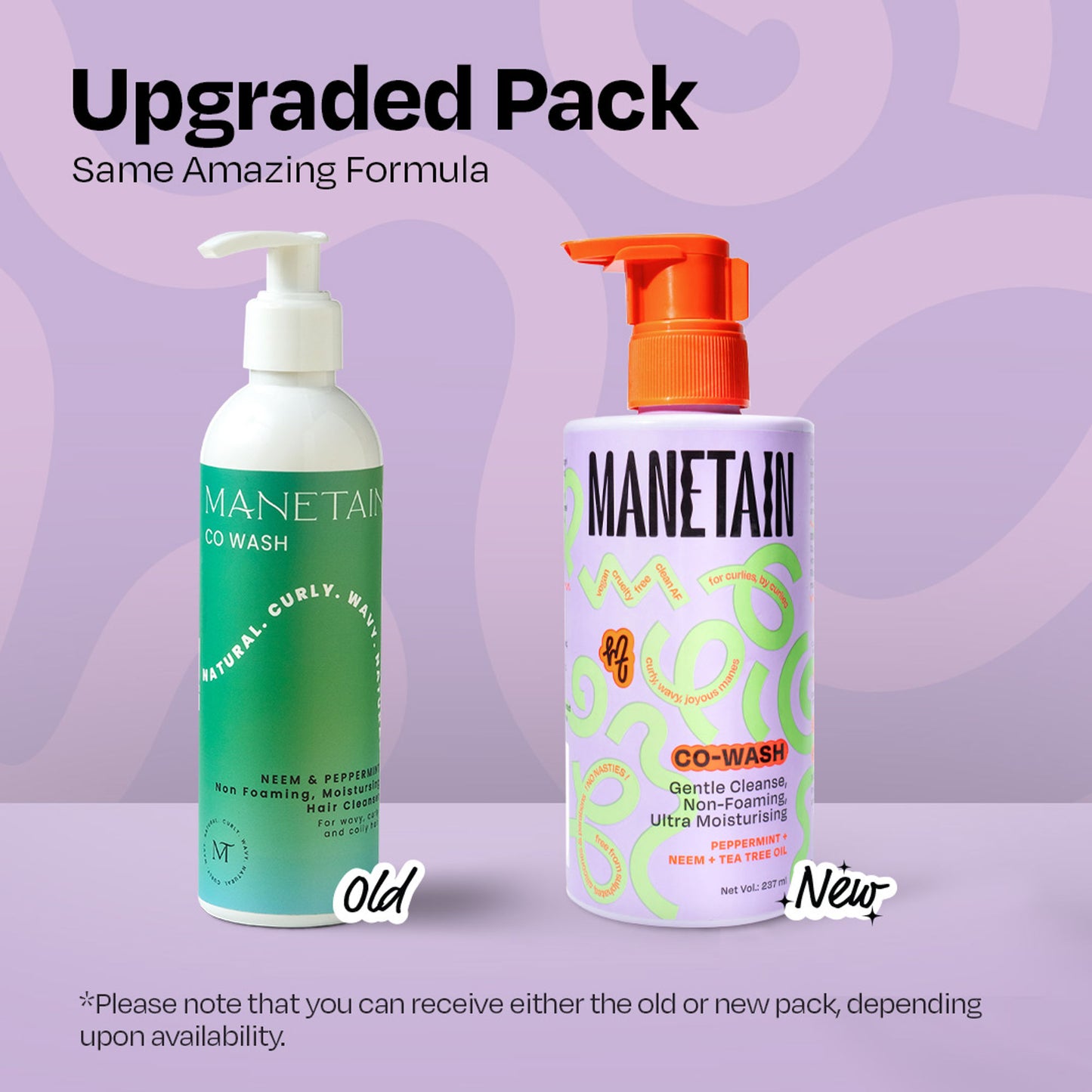 Manetain Co-Wash 2-In-1 Shampoo & Conditioner - Non-Foaming & Sulphate Free - CG Friendly