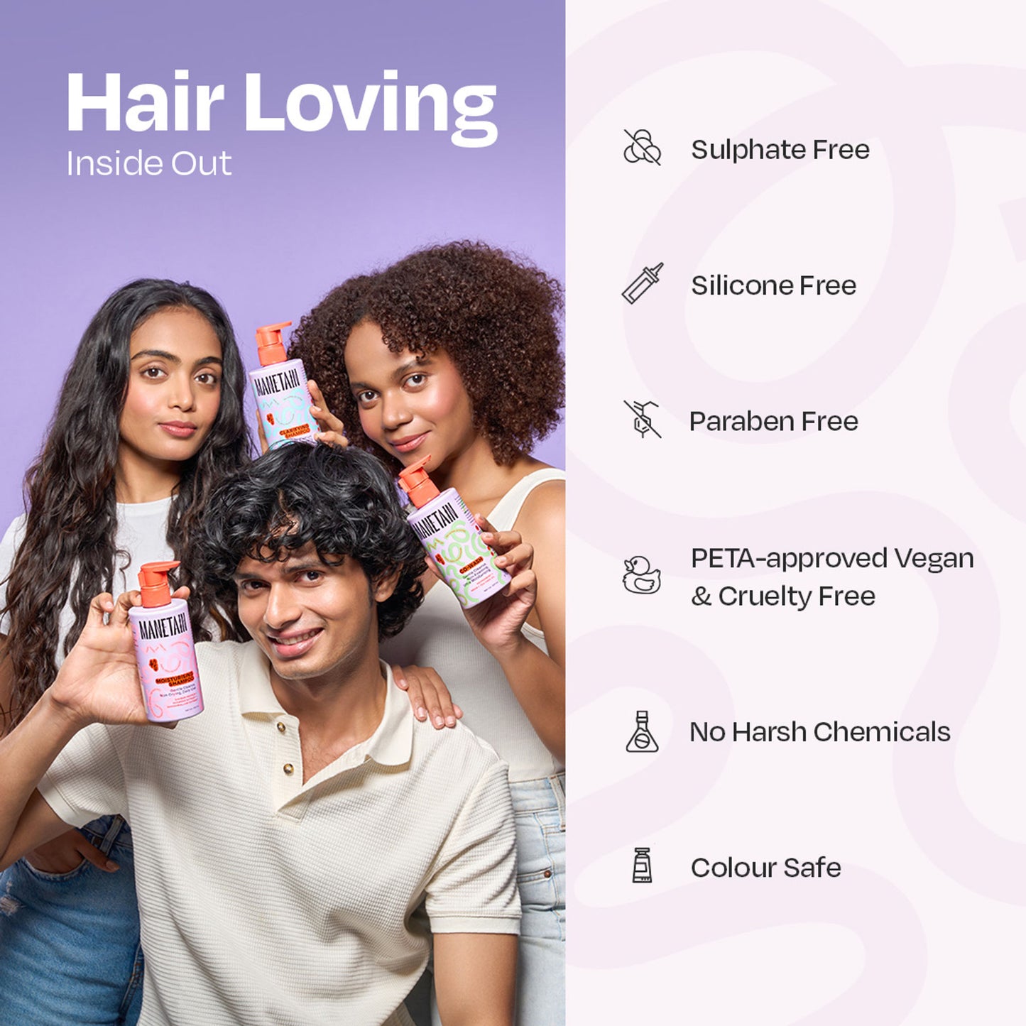 Manetain Co-Wash 2-In-1 Shampoo & Conditioner - Non-Foaming & Sulphate Free - CG Friendly