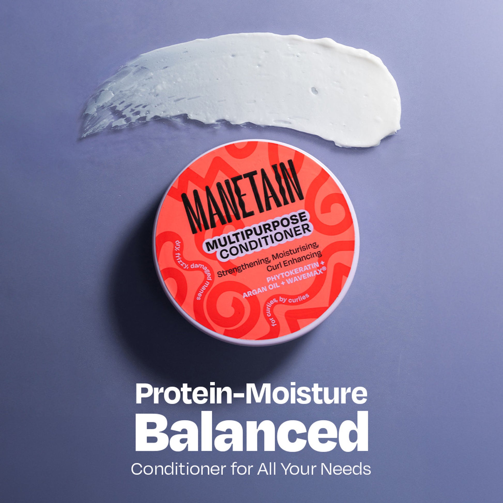 Manetain Multipurpose Hair Conditioner For Curly, Wavy & Frizzy Hair - No Sulphates