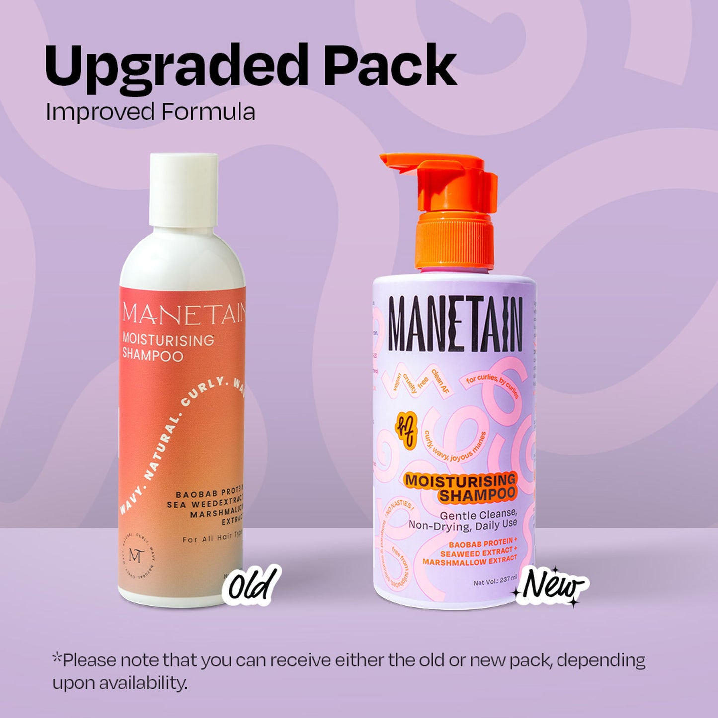Manetain Moisturising Shampoo For Curly Hair - Gentle Cleanser For Soft &Defined Curls - CG Friendly
