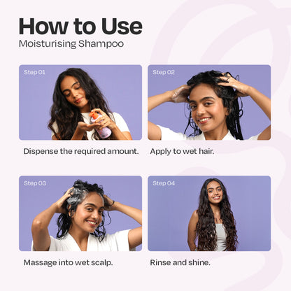 Manetain Moisturising Shampoo For Curly Hair - Gentle Cleanser For Soft &Defined Curls - CG Friendly