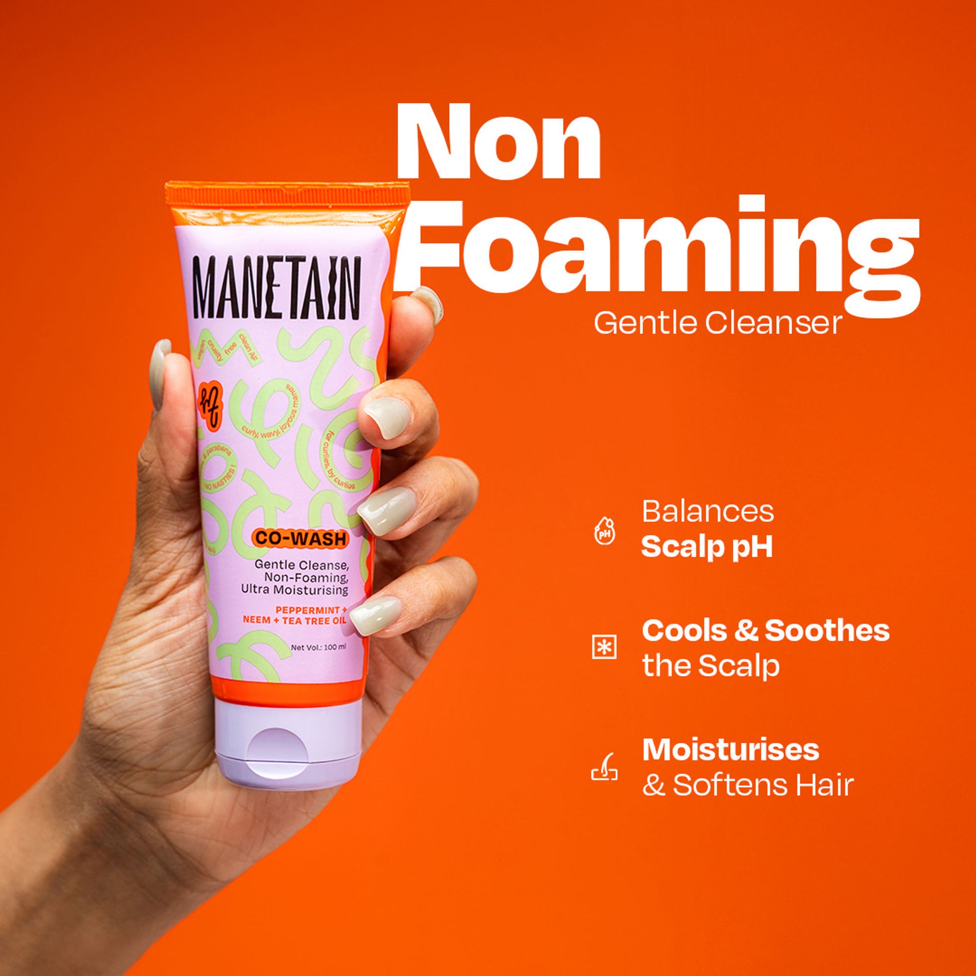 Manetain Co-Wash 2-In-1 Shampoo & Conditioner - Non-Foaming & Sulphate Free - CG Friendly