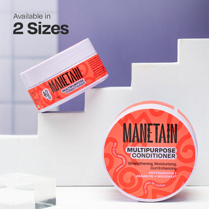 Manetain Multipurpose Hair Conditioner For Curly, Wavy & Frizzy Hair - No Sulphates